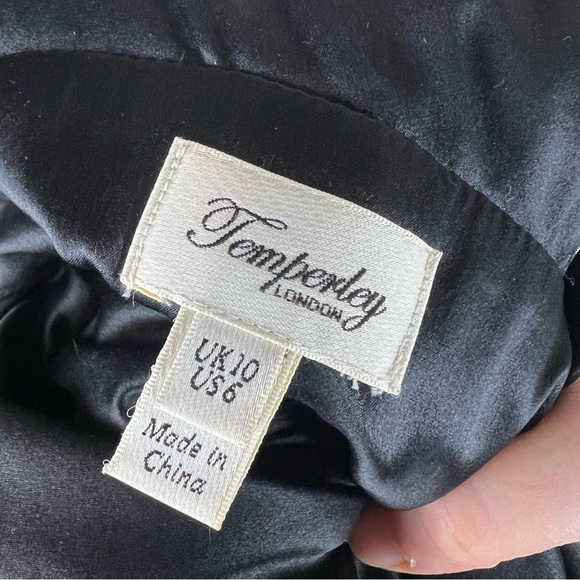 Temperley London Polka Dot Silk Dress Black Size 6 - Picture 3 of 4